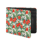 Tropical Hibiscus Blossom Pattern Print Bifold Wallet