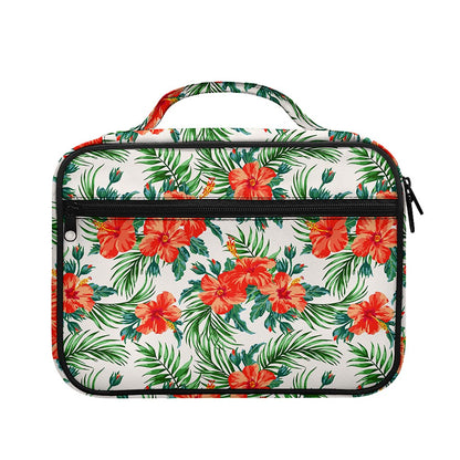 Tropical Hibiscus Blossom Pattern Print Briefcase Bible Bag