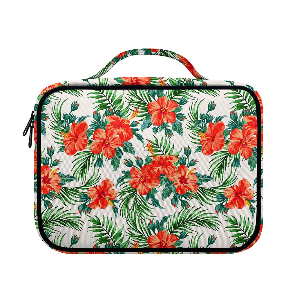 Tropical Hibiscus Blossom Pattern Print Briefcase Bible Bag