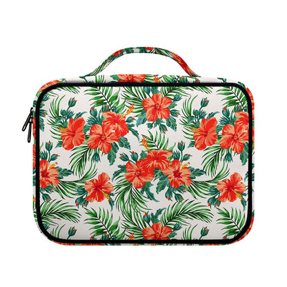 Tropical Hibiscus Blossom Pattern Print Briefcase Bible Bag