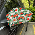 Tropical Hibiscus Blossom Pattern Print Car Side Mirror Covers