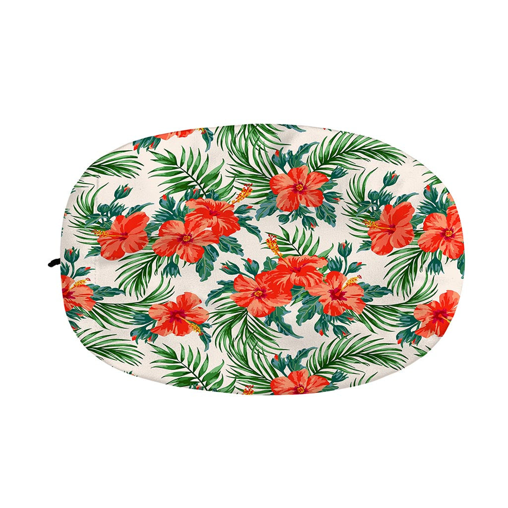 Tropical Hibiscus Blossom Pattern Print Car Side Mirror Covers