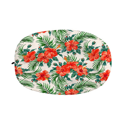 Tropical Hibiscus Blossom Pattern Print Car Side Mirror Covers