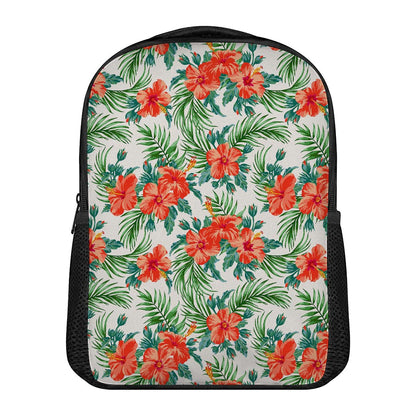 Tropical Hibiscus Blossom Pattern Print Casual Backpack