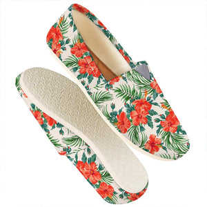 Tropical Hibiscus Blossom Pattern Print Casual Shoes