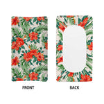 Tropical Hibiscus Blossom Pattern Print Changing Pad Cover