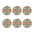 Tropical Hibiscus Blossom Pattern Print Coaster Set