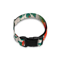 Tropical Hibiscus Blossom Pattern Print Dog Collar