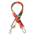 Tropical Hibiscus Blossom Pattern Print Dog Seat Belt