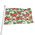 Tropical Hibiscus Blossom Pattern Print Flag