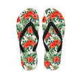 Tropical Hibiscus Blossom Pattern Print Flip Flops