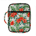 Tropical Hibiscus Blossom Pattern Print Front Pocket Bible Bag