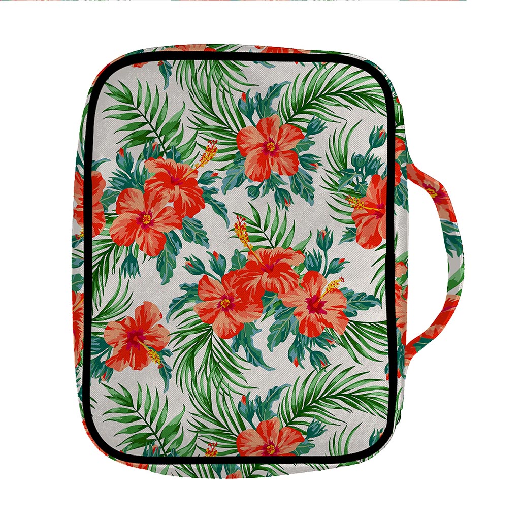 Tropical Hibiscus Blossom Pattern Print Front Pocket Bible Bag