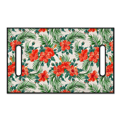 Tropical Hibiscus Blossom Pattern Print Golf Cart Seat Cover