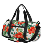 Tropical Hibiscus Blossom Pattern Print Gym Bag