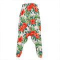 Tropical Hibiscus Blossom Pattern Print Hammer Pants