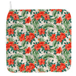 Tropical Hibiscus Blossom Pattern Print Hand Towel