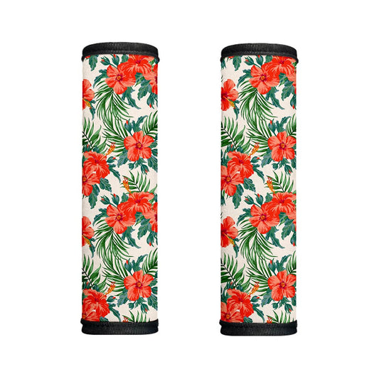 Tropical Hibiscus Blossom Pattern Print Handle Covers