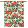 Tropical Hibiscus Blossom Pattern Print House Flag