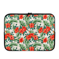 Tropical Hibiscus Blossom Pattern Print Laptop Sleeve