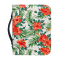 Tropical Hibiscus Blossom Pattern Print Leather Bible Cover