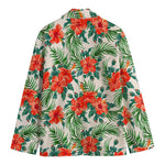 Tropical Hibiscus Blossom Pattern Print Men's Blazer