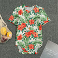 Tropical Hibiscus Blossom Pattern Print Men's Bodysuit