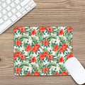 Tropical Hibiscus Blossom Pattern Print Mouse Pad