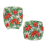 Tropical Hibiscus Blossom Pattern Print Office Chair Cover