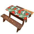 Tropical Hibiscus Blossom Pattern Print Picnic Table Cover