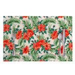 Tropical Hibiscus Blossom Pattern Print Placemat