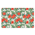 Tropical Hibiscus Blossom Pattern Print Polyester Doormat