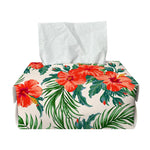 Tropical Hibiscus Blossom Pattern Print Rectangle Tissue Box Cover