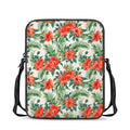 Tropical Hibiscus Blossom Pattern Print Rectangular Crossbody Bag