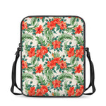 Tropical Hibiscus Blossom Pattern Print Rectangular Crossbody Bag
