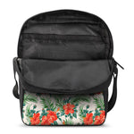 Tropical Hibiscus Blossom Pattern Print Rectangular Crossbody Bag