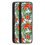Tropical Hibiscus Blossom Pattern Print Refrigerator Handle Covers