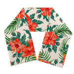 Tropical Hibiscus Blossom Pattern Print Scarf
