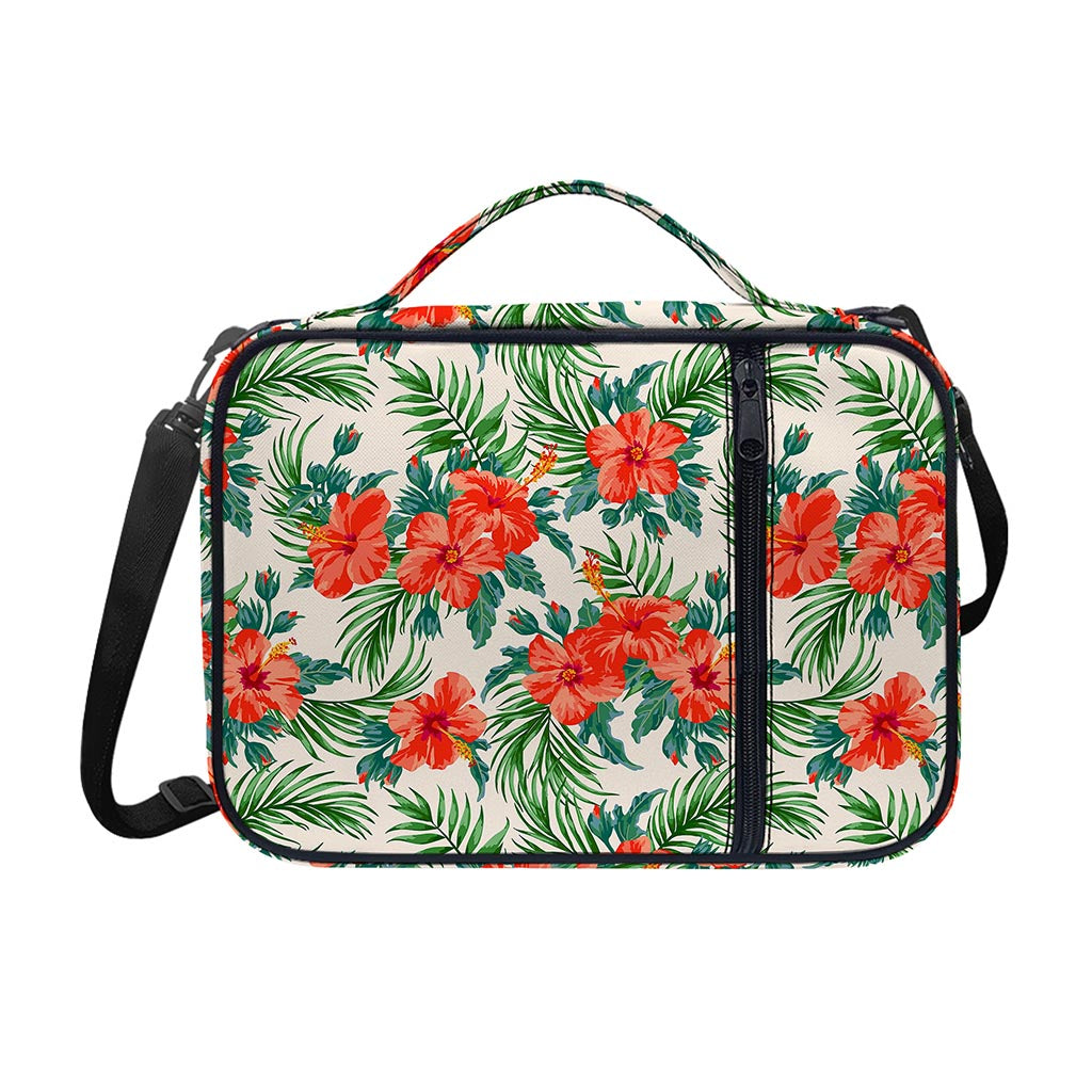 Tropical Hibiscus Blossom Pattern Print Shoulder Strap Bible Bag