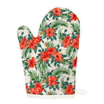 Tropical Hibiscus Blossom Pattern Print Single Oven Mitt