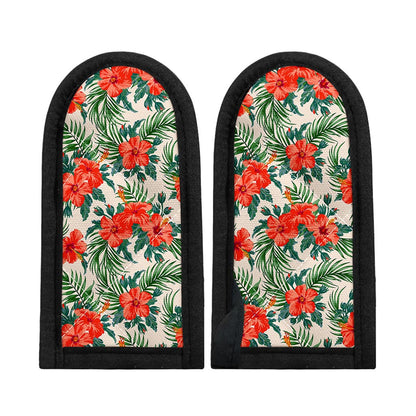 Tropical Hibiscus Blossom Pattern Print Skillet Handle Cover