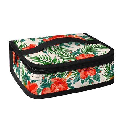 Tropical Hibiscus Blossom Pattern Print Small Lunch Bag