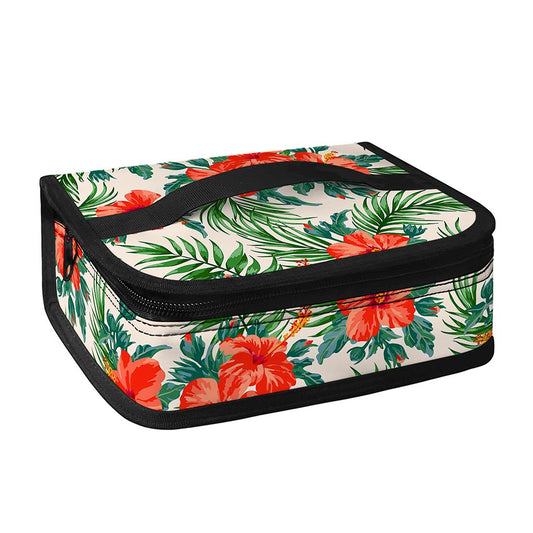 Tropical Hibiscus Blossom Pattern Print Small Lunch Bag