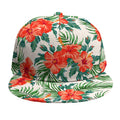 Tropical Hibiscus Blossom Pattern Print Snapback Cap