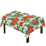 Tropical Hibiscus Blossom Pattern Print Tablecloth