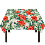 Tropical Hibiscus Blossom Pattern Print Tablecloth