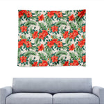 Tropical Hibiscus Blossom Pattern Print Tapestry