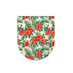 Tropical Hibiscus Blossom Pattern Print Toilet Lid Cover