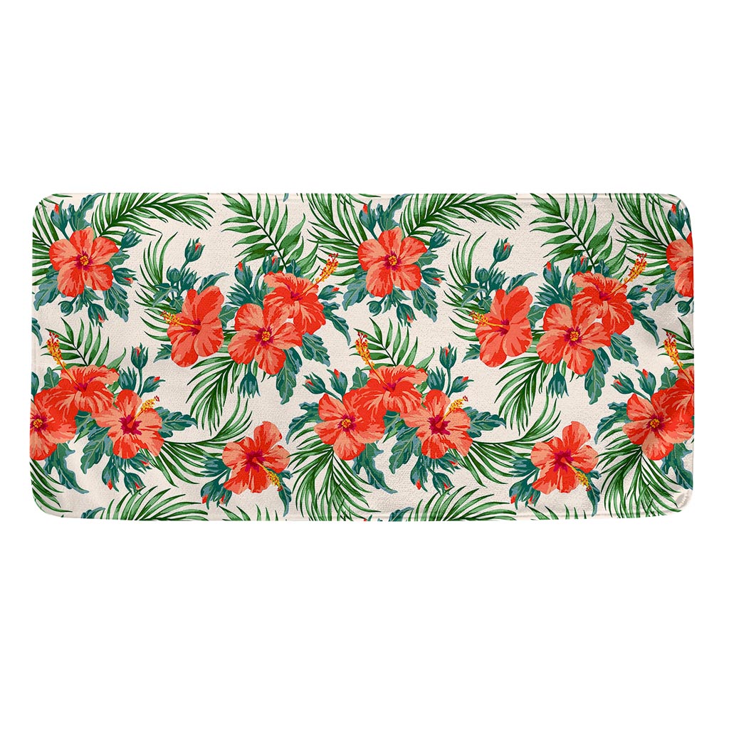 Tropical Hibiscus Blossom Pattern Print Towel