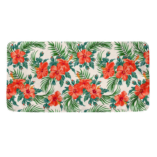 Tropical Hibiscus Blossom Pattern Print Towel